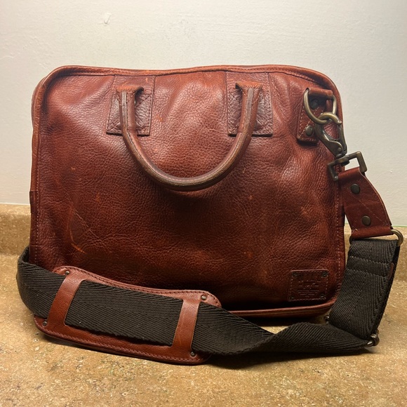 HANK LEATHER SATCHEL-COGNAC-EXCELLENT CONDITION - Picture 3 of 15